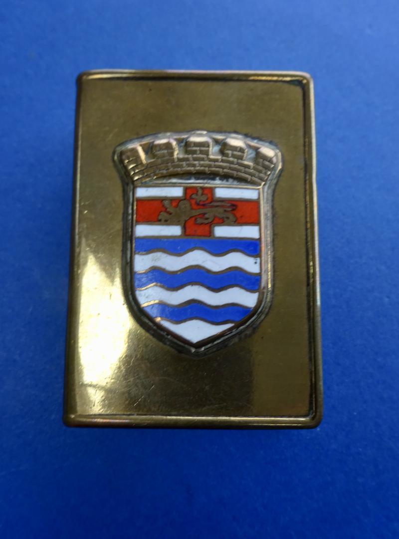 County of  London War Hospital,1916 Brass & Enamel Matchbox cover