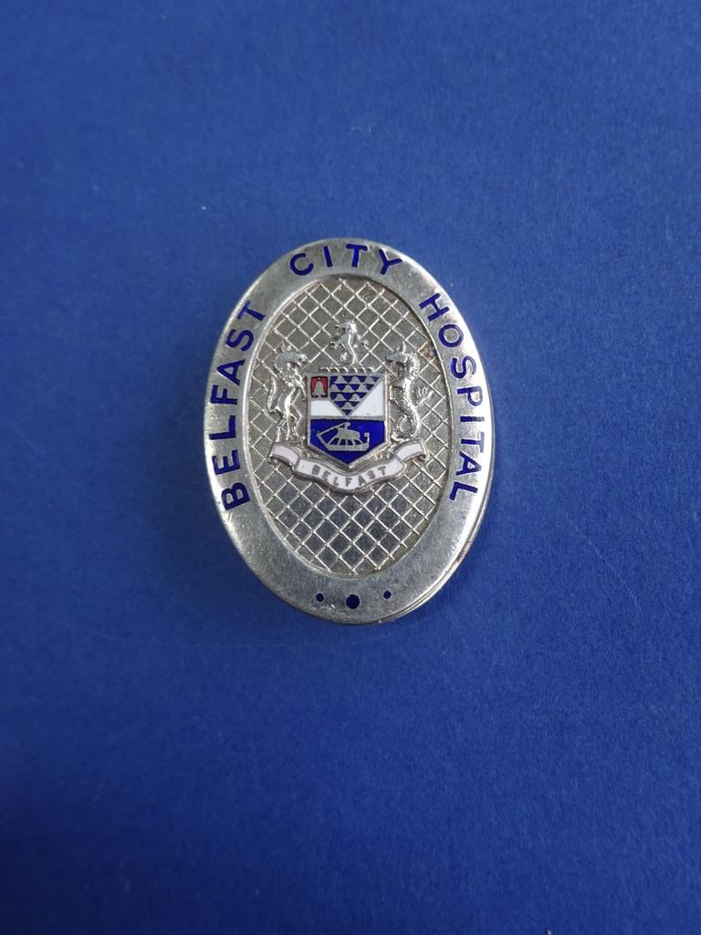 Belfast City Hospital,White Metal Nurses Badge
