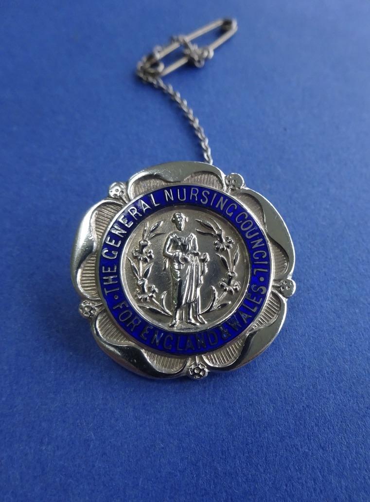 General Nursing Council For England & Wales,Siver SRN Badge