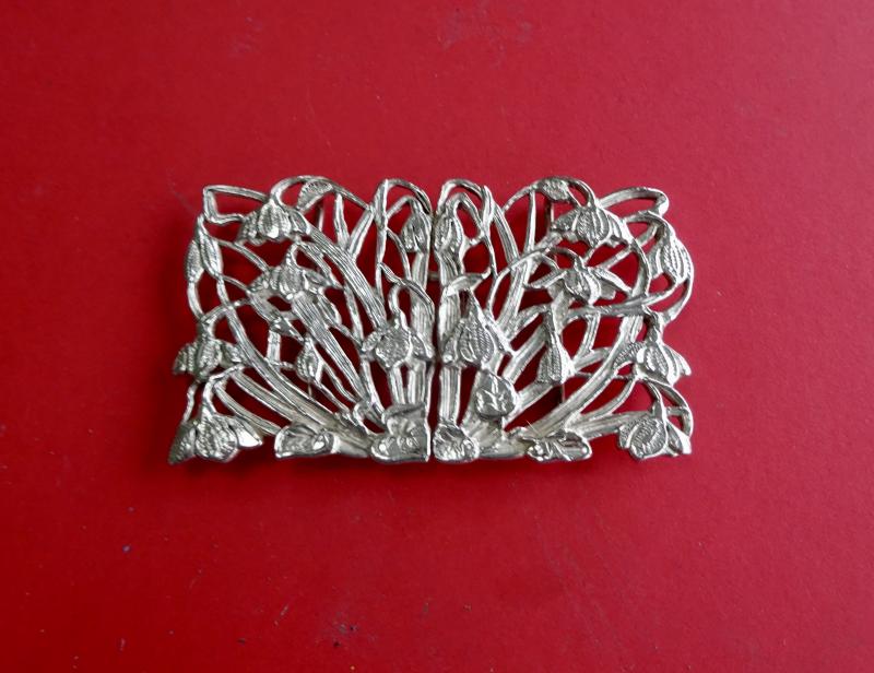 Snowdrops, Two piece silver Nurses Belt Buckle,JAC London 1988