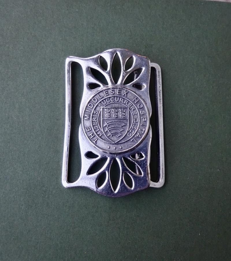 The Middlesex Hospital, silver plated Two piece Belt Buckle