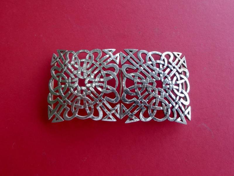 Large Two Piece Silver Nurses Belt Buckle,Celtic Knot