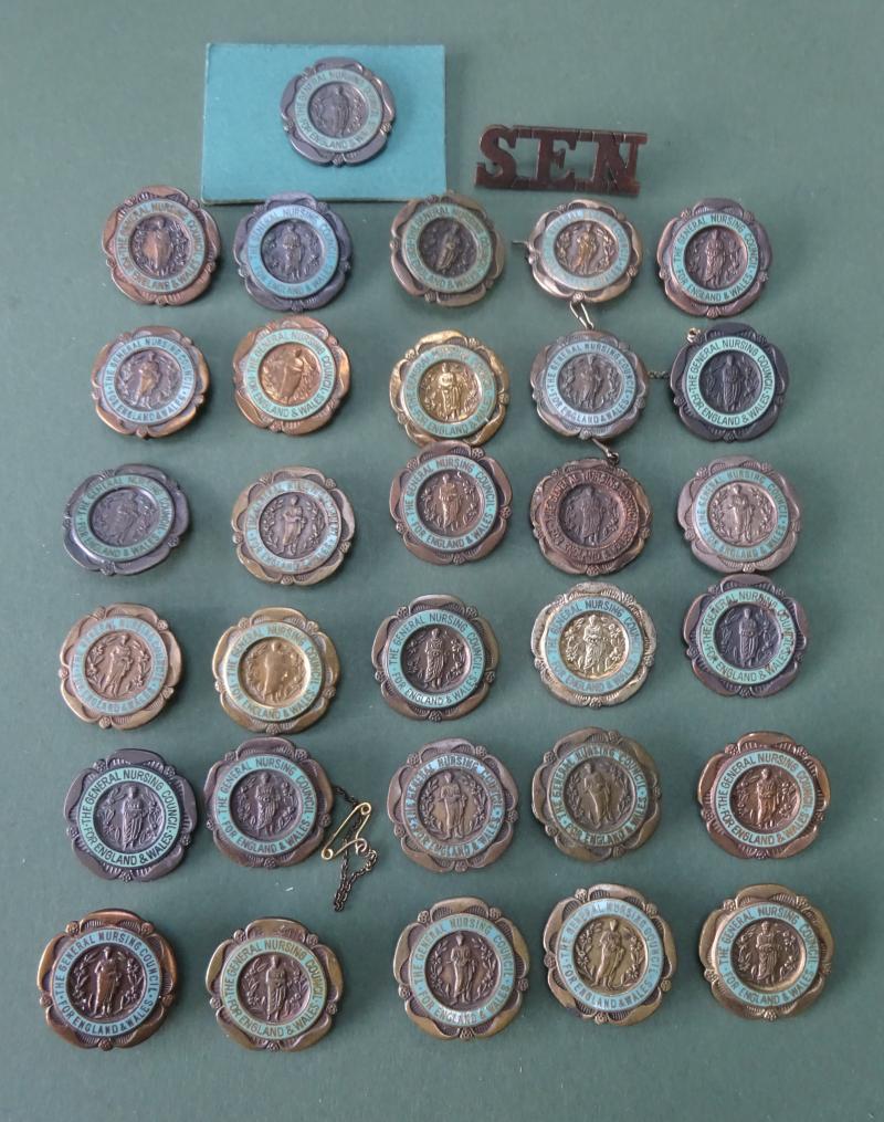General Nursing Council For England & Wales,32 Assorted SEN/SEAN badges.
