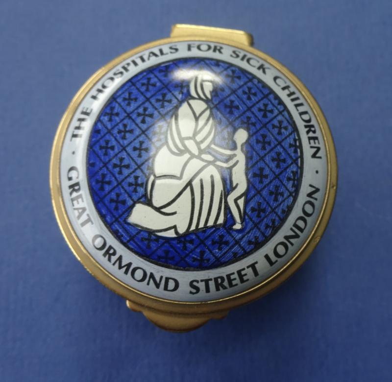 The Hospitals For Sick Children Great Ormond Street London,Staffordshire Enamel Trinket Pot