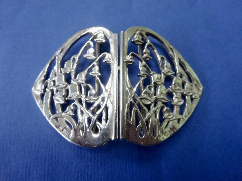 Two piece Silver Nurses Belt Buckle,Harebells, London 1993