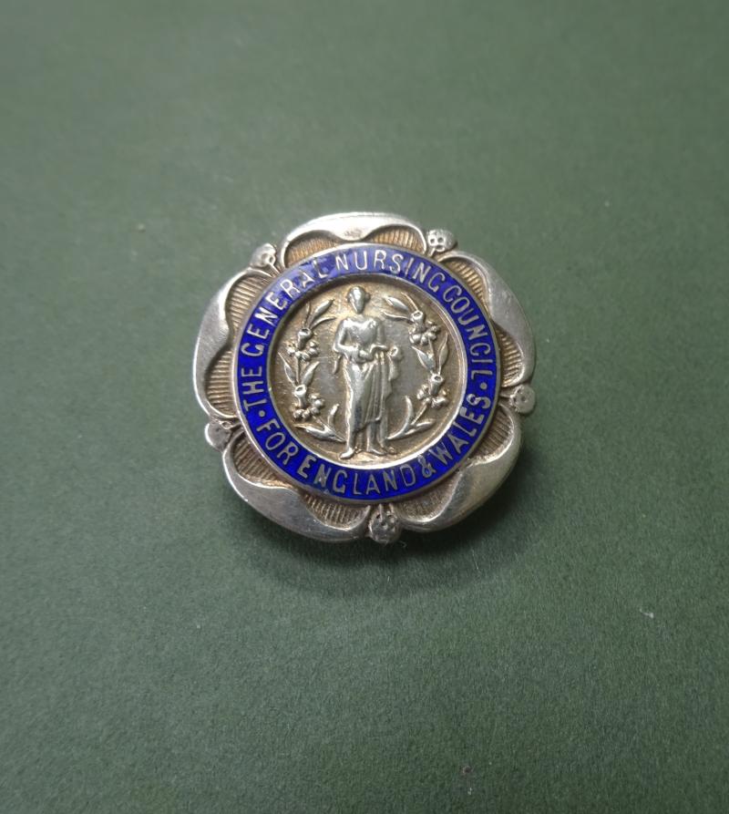 General Nursing Council For England & Wales,Silver Male SRN Badge