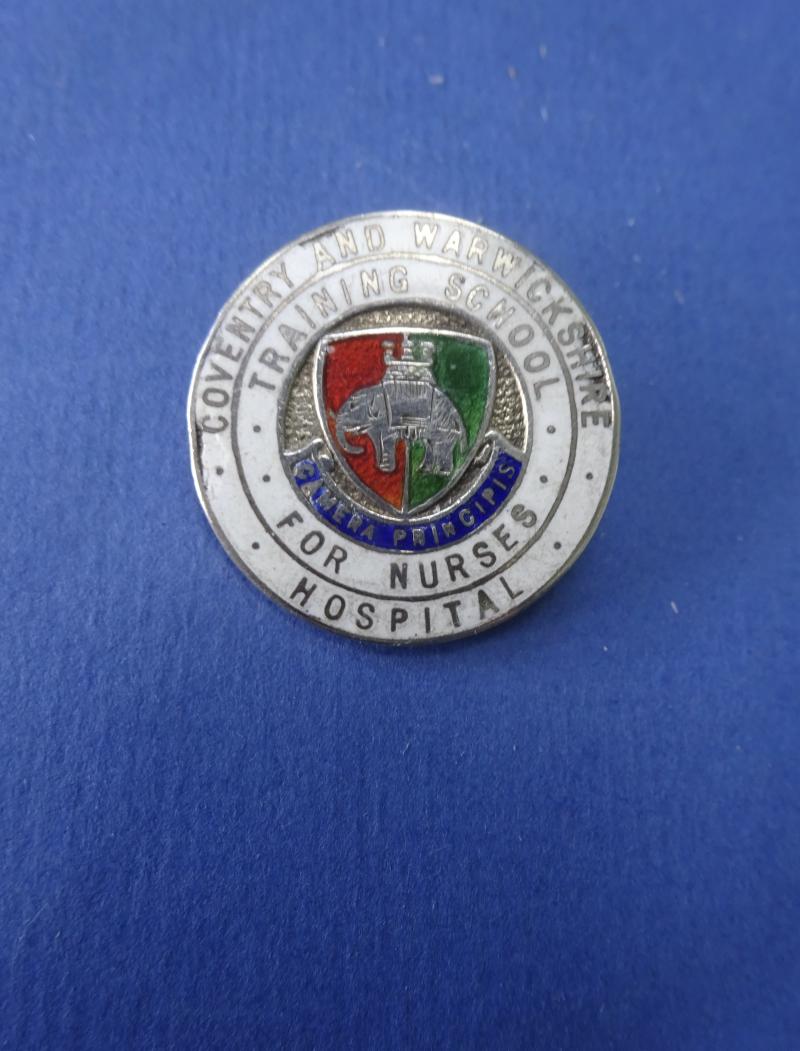 Coventry and Warwickshire Hospital Training School for Nurses,silver Nurses Badge