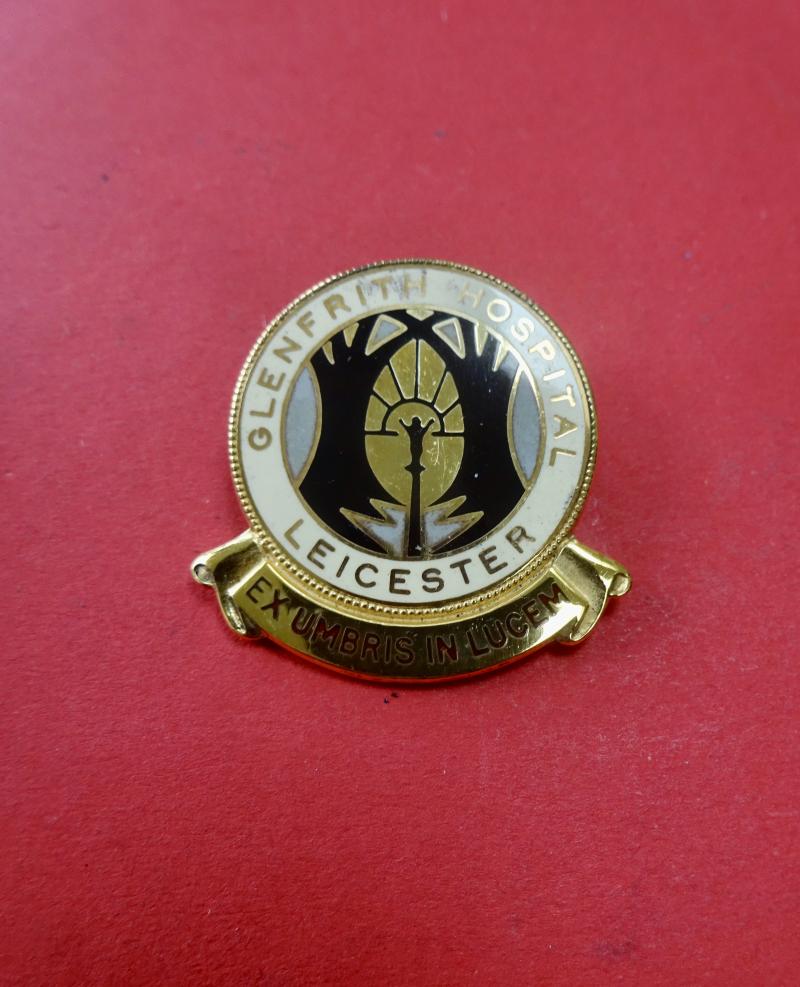 Glenfrith Hospital Leicester, silver gilt mental nurses badge