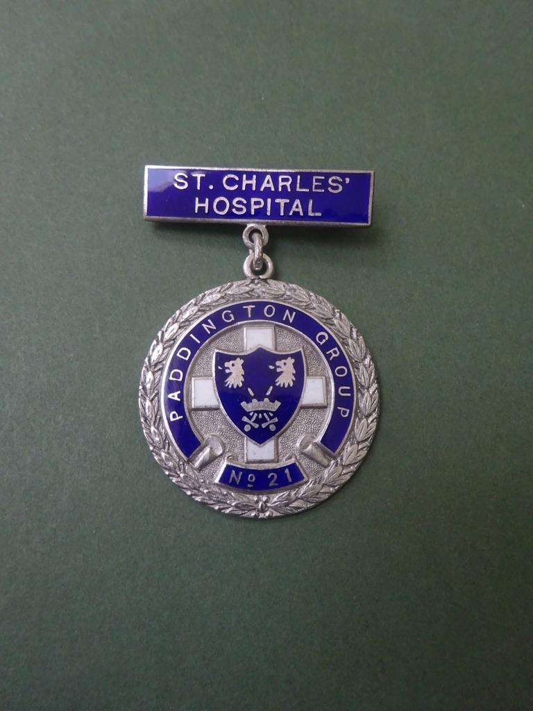 St Charles Hospital,Ladbroke Grove,Silver Nurses pendant badge