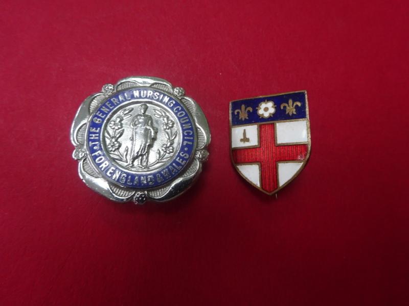 General Nursing Council For England & Wales,Chrome SRN Badge/St Thomas Hospital badge
