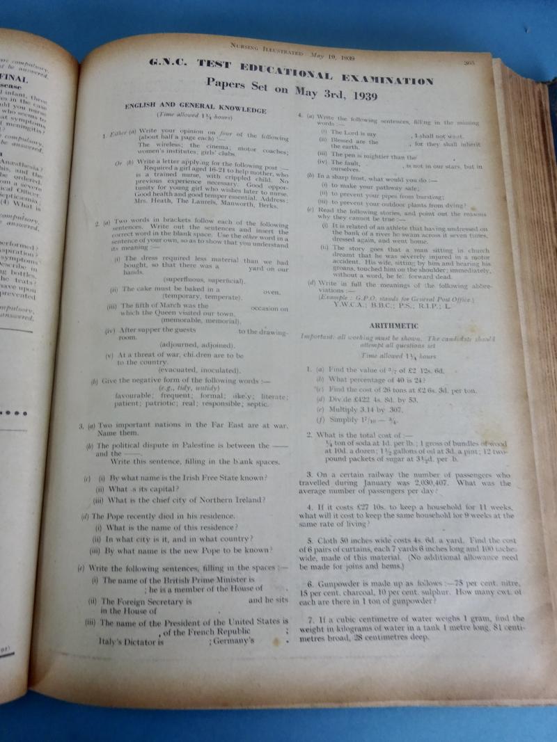 Nursing Illustrated , Bound Volume 2 March-September 1939