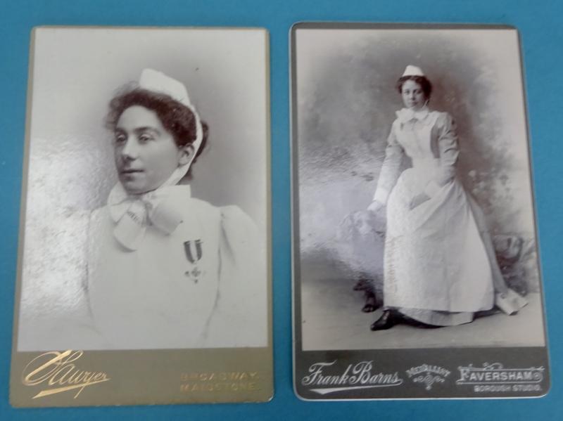Cabinet Card Photographs of Early Nurses, c 1890s/1900s set A