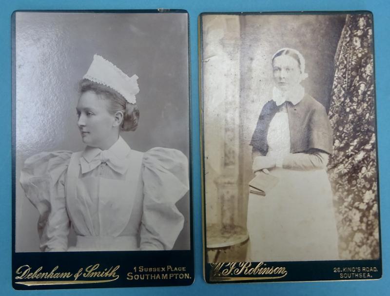 Cabinet Card Photographs of early Nurses, c.1890s /1900s Set B
