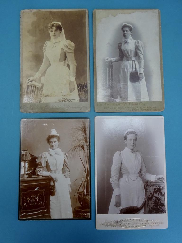 Cabinet Card Photographs of Early Nurses, c 1890s/1900s set C