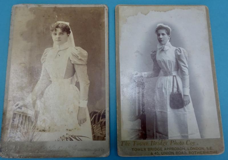 Cabinet Card Photographs of Early Nurses, c 1890s/1900s set C