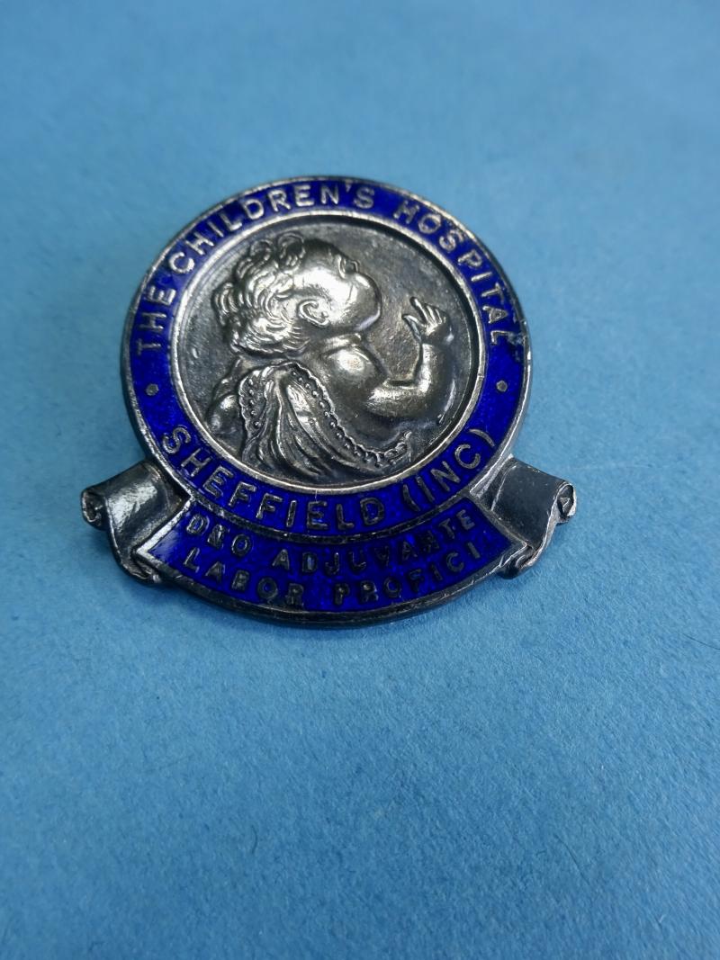 The Children's Hospital Sheffield ,Base metal and enamel Nurses badge