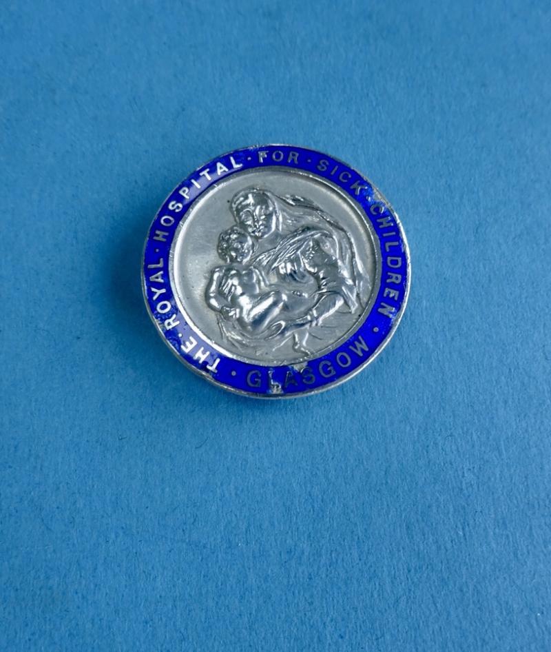 The Royal Hospital For Sick Children Glasgow,silver nurses Badge