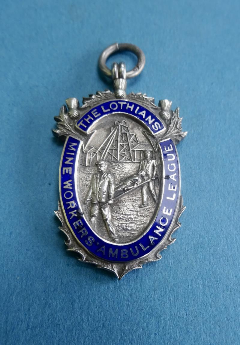 The Lothians Mine Workers Ambulance League,Niddrie Colliery,Silver Fob Medal