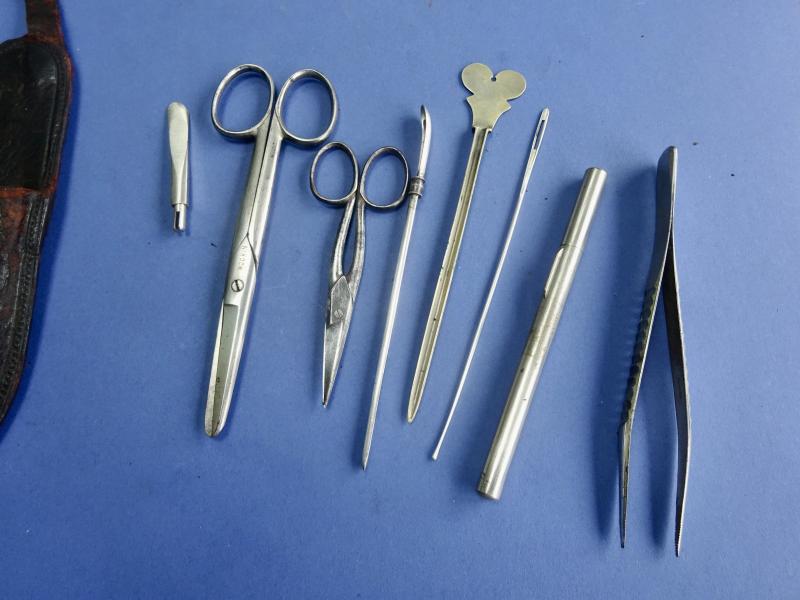 Hockin London, late 19th Century Nurses Chatelaine set and instruments