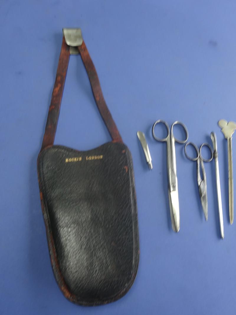 Hockin London, late 19th Century Nurses Chatelaine set and instruments
