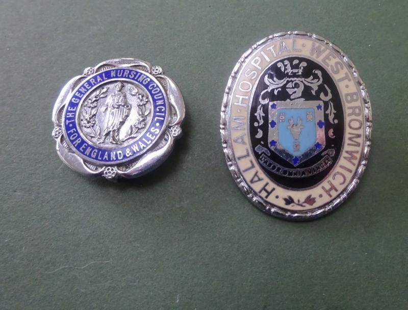 Hallam Hospital West Bromwich/GNC pair of Nurses Badges.