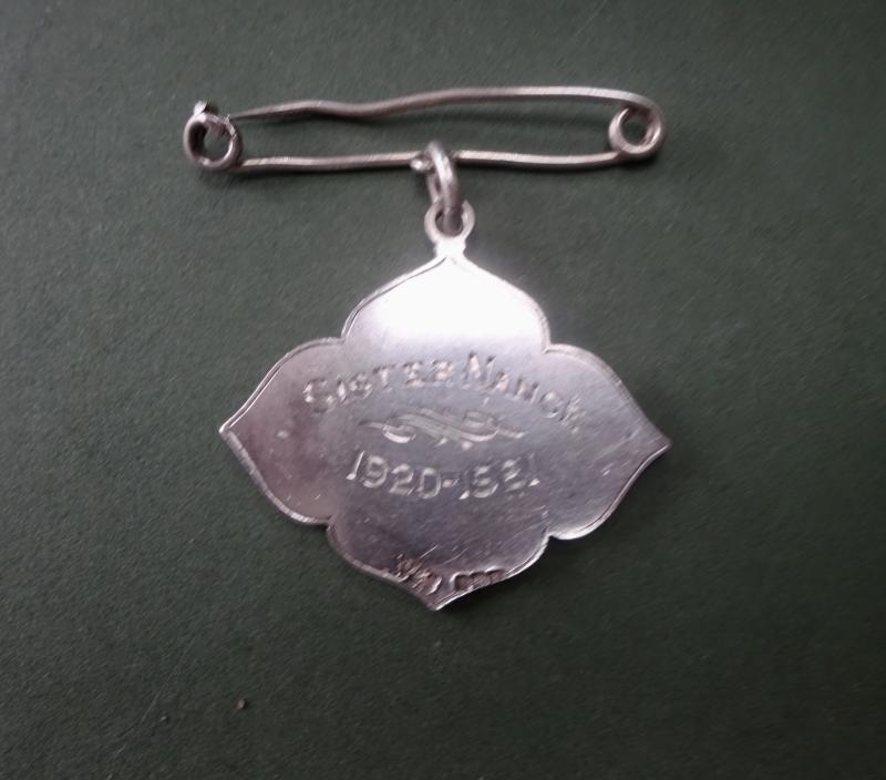 West Cornwall Miners and Women's Hospital,Redruth.Silver Sisters badge