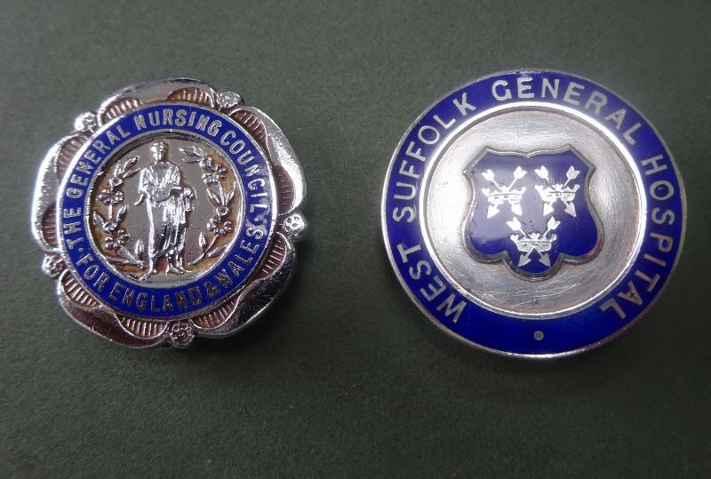 West Suffolk General Hospital/GNC pair of Nursing badges