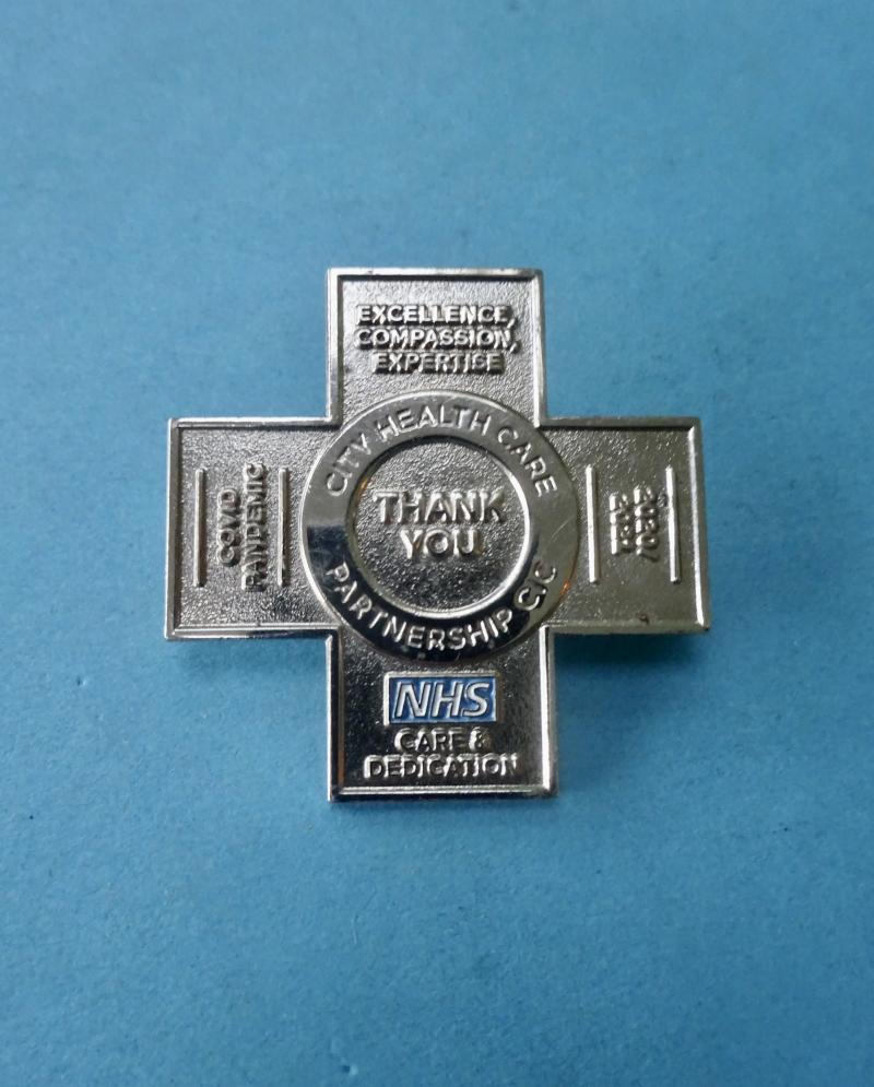 City Health Care Partnership CIC, Hull.Covid Pandemic Thank You Badge