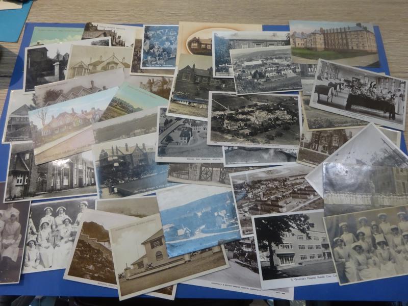 Hospitals and Healthcare of Wales,. A large collection of vintage postcards and photographs.