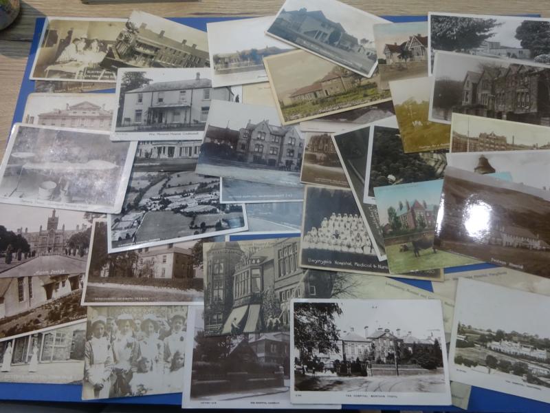 Hospitals and Healthcare of Wales,. A large collection of vintage postcards and photographs.