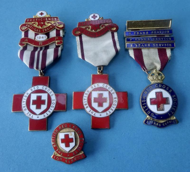 The British Red Cross Society,trio of Medals,ARP etc.